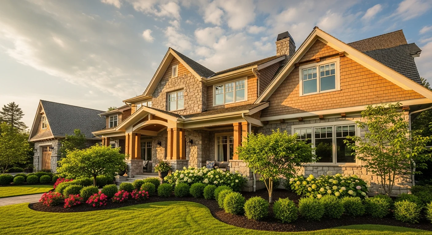 Illustrative architectural home exterior