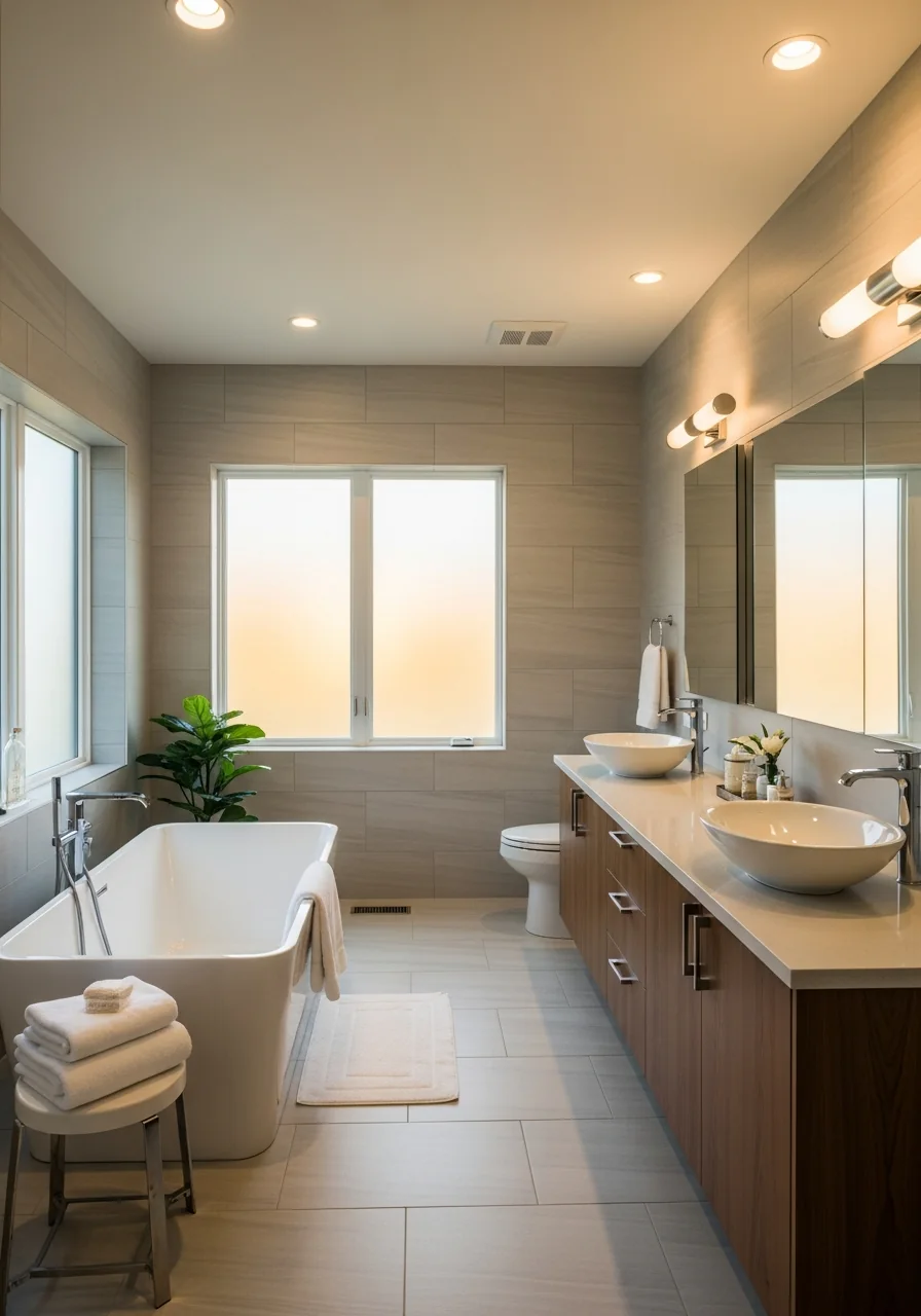 Illustrative bathrooms interior
